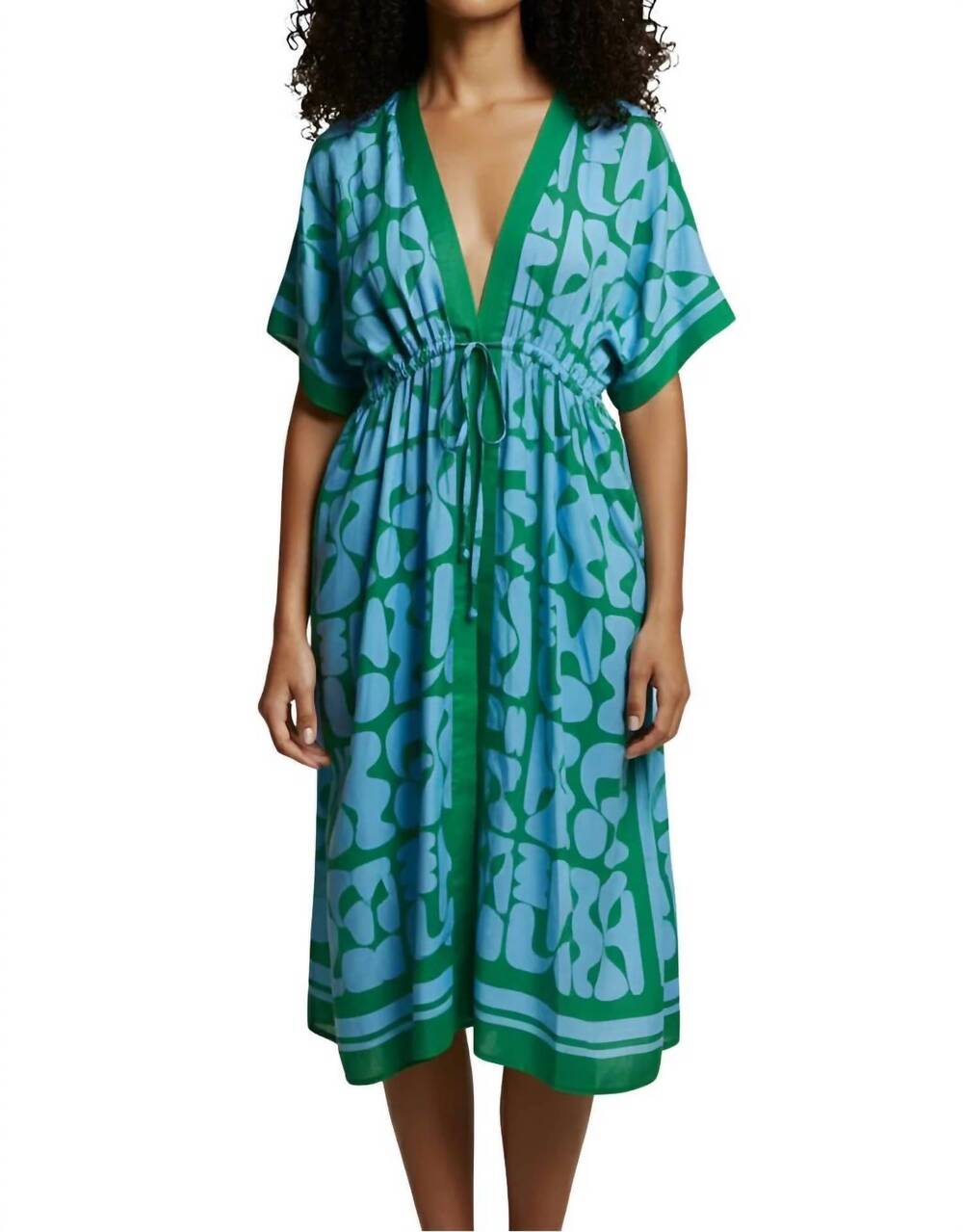 NEW VELVET BY GRAHAM & SPENCER amira dress in blue/green